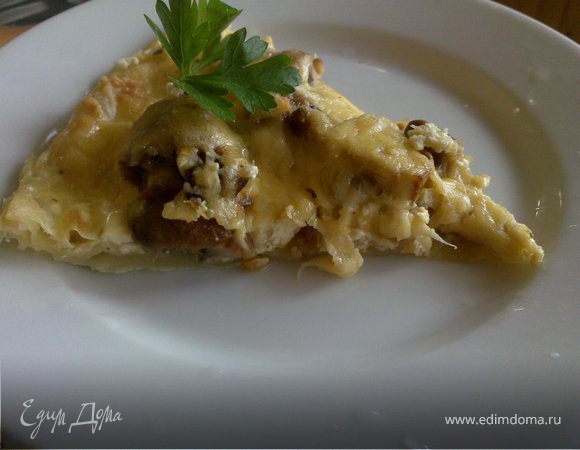 Открытый пирог-киш по-лотарингски Открытый пирог-киш по-лотарингски