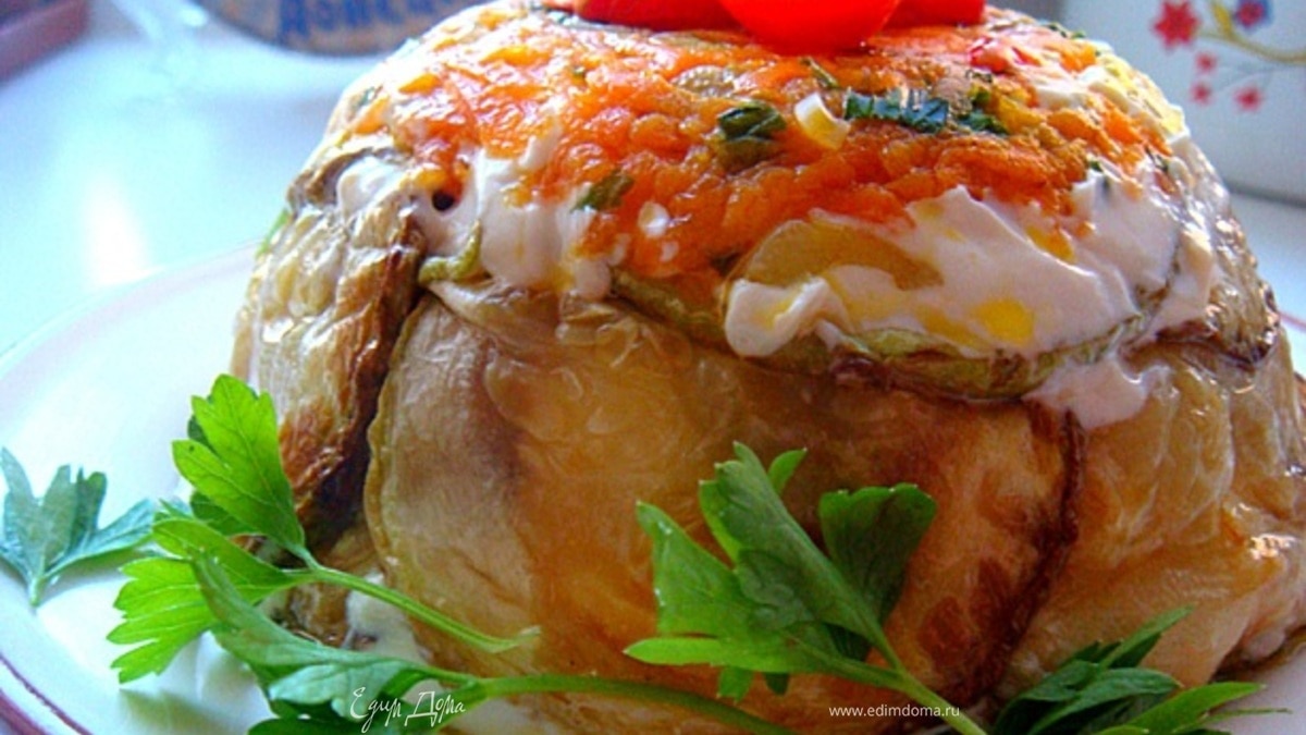 Тортик-закуска из кабачков (с посвящением Тусе)