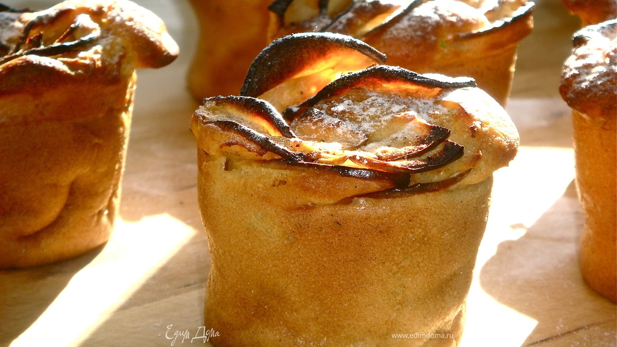 Маффины, вариант 1. Из кабачков (яблок).