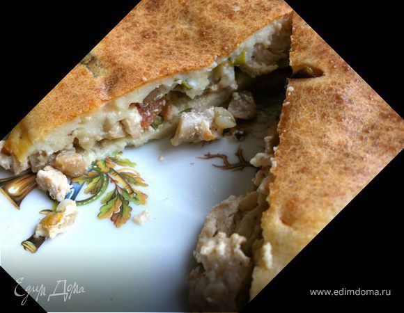 Сметанный пирог с курочкой 