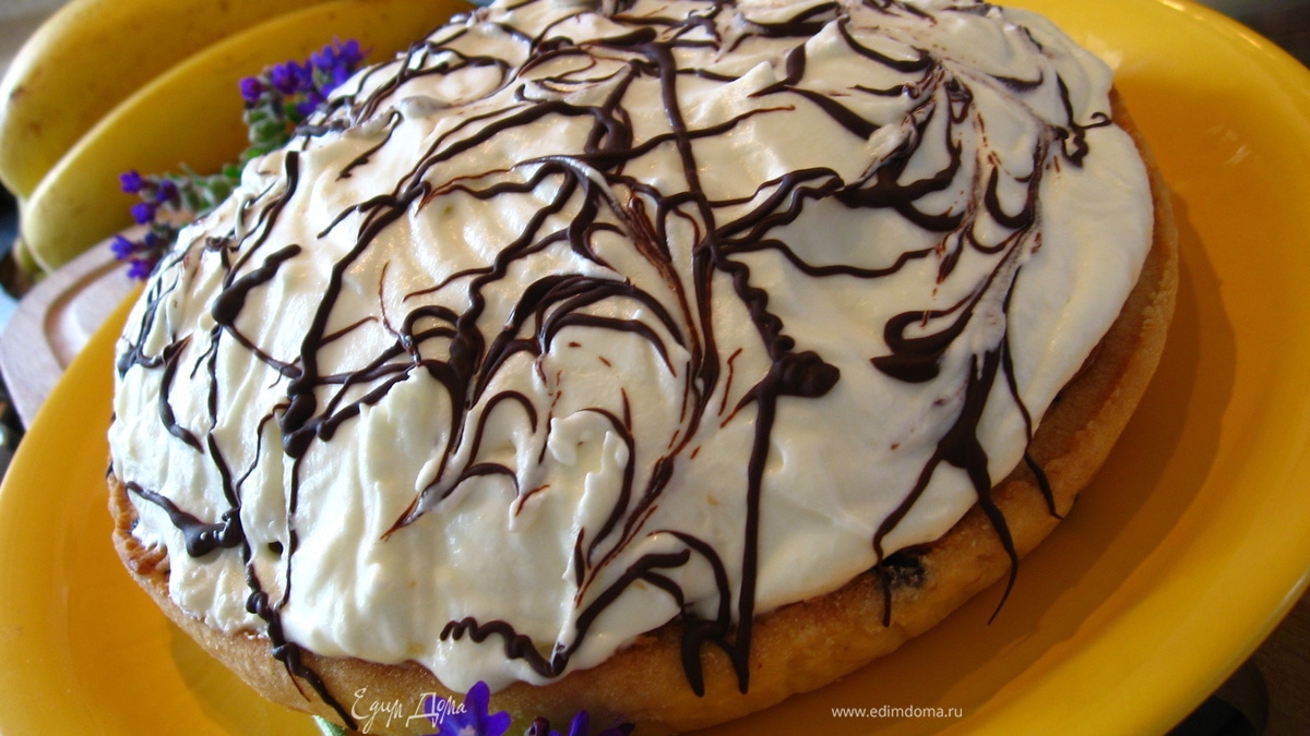 Банановый тортик с вареной сгущенкой