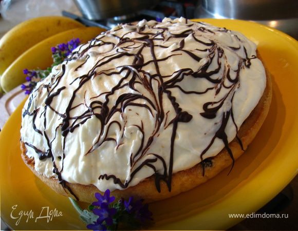 Банановый тортик с вареной сгущенкой