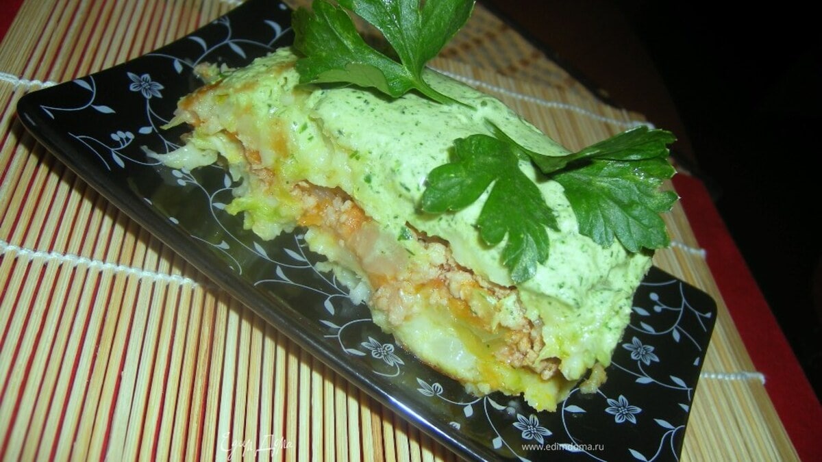 Кабачковая запеканка-пирог с мясом( и без), с посвящением Lyulyashka