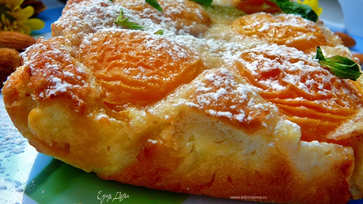 Пирог"Абрикос+миндаль"