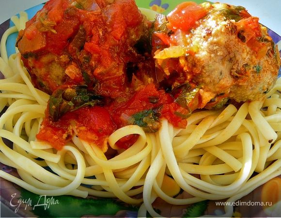 Почти Италия(тефтели с сыром и шпинатом,в томатном соусе) Почти Италия(тефтели с сыром и шпинатом,в томатном соусе)
