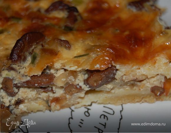 Киш с лисичками и панчеттой. Киш с лисичками и панчеттой.