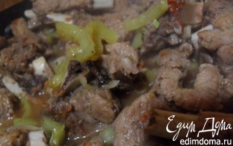 Рецепт Свиные ребрышки с овощами.