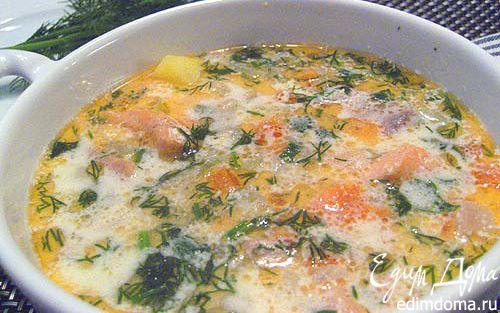 Рецепт Рыбный суп с семгой и сливками