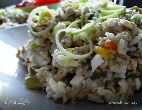 Салат из скумбрии " Завтрак для двоих" 