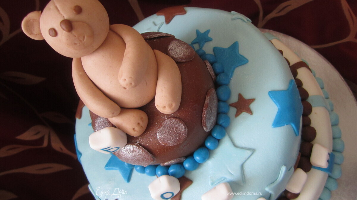 МК мишка из маcтики.