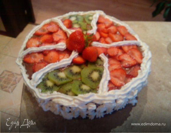 Торт со свежими фруктами