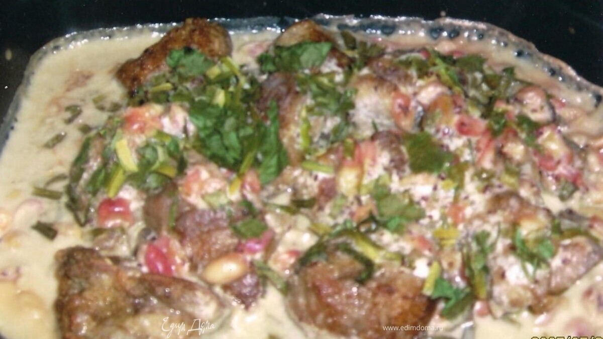 свинина с крыжовником.