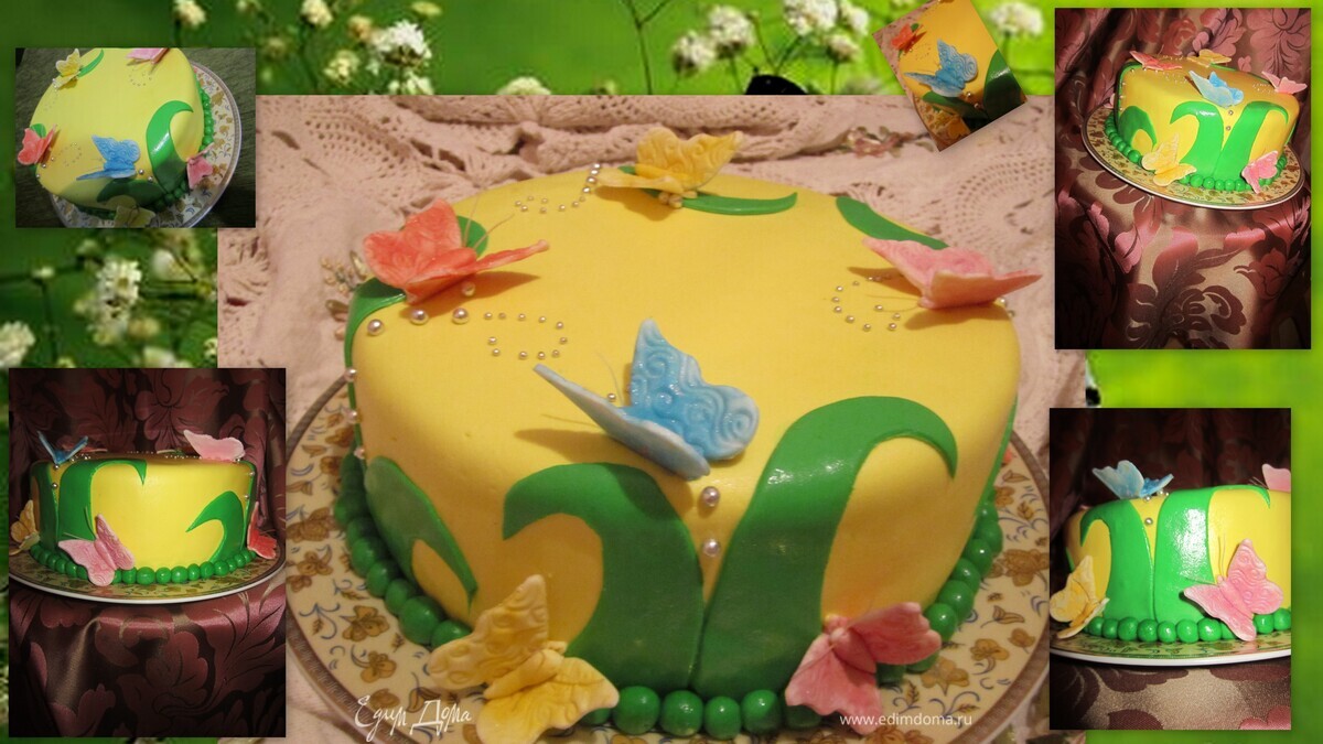 Торт "Солнечные бабочки"