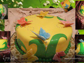 Торт "Солнечные бабочки"