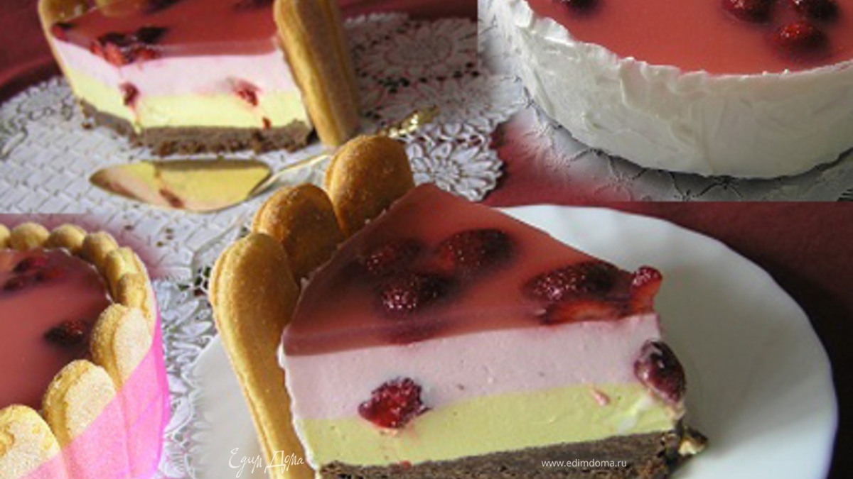 Торт Клубнично-шафрановые облака (Tescoma)