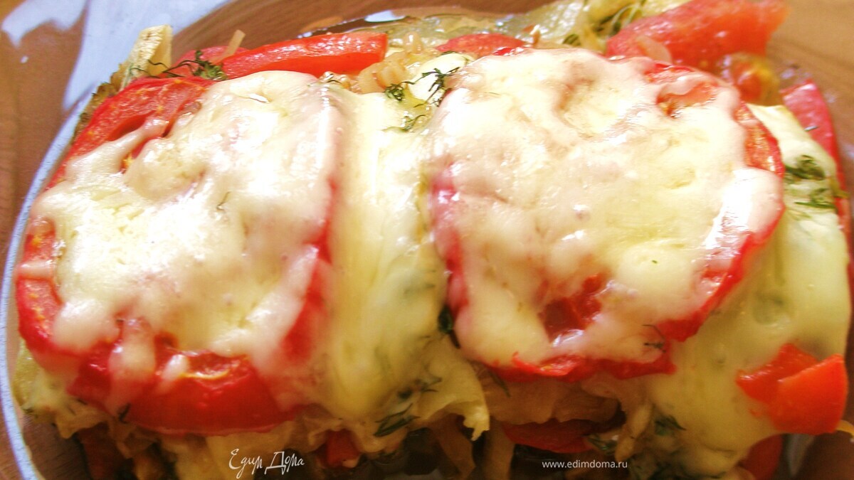 Лазанья из кабачков и помидоров