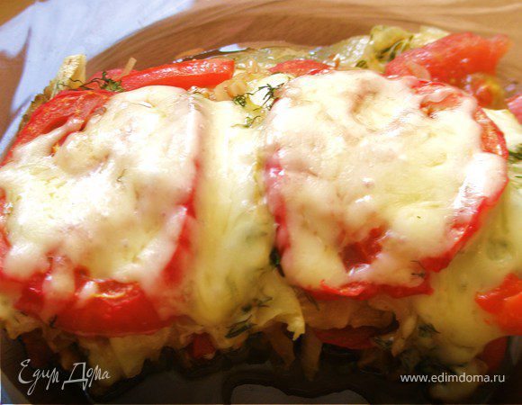 Лазанья из кабачков и помидоров