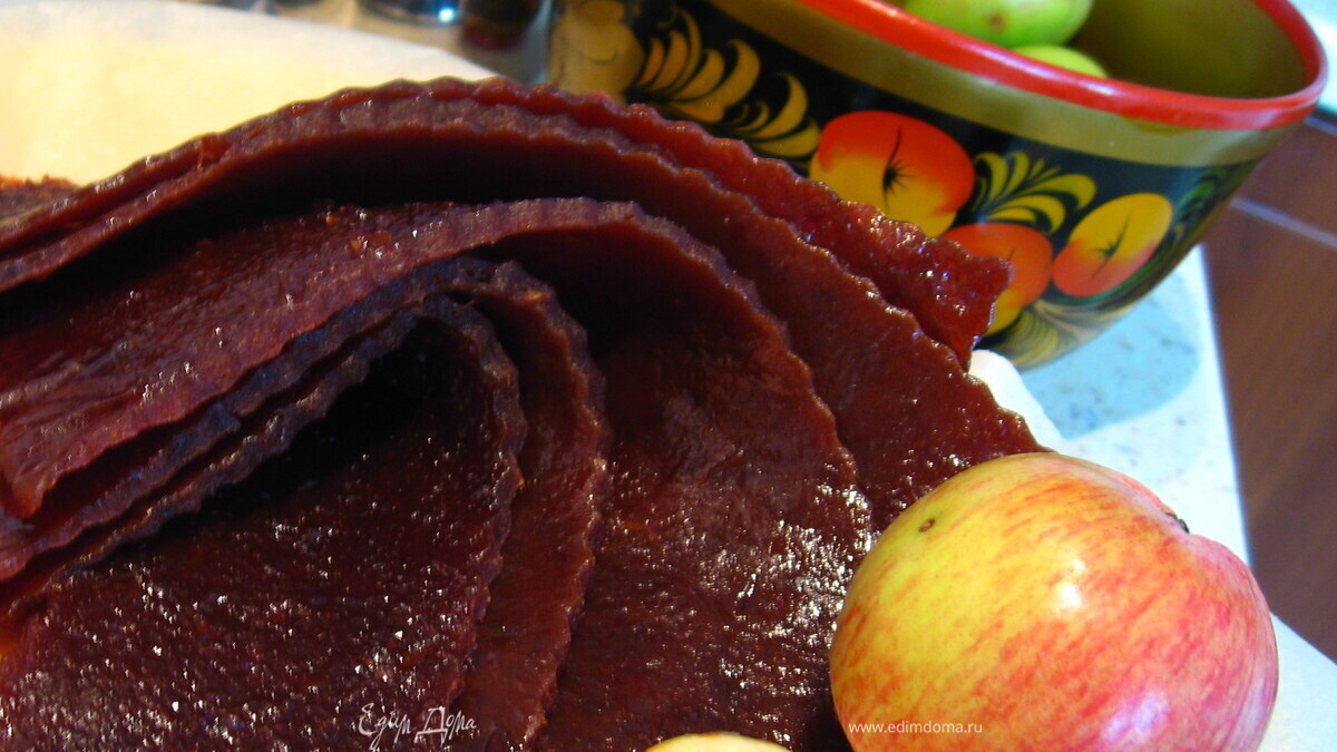 Яблочная пастила без сахара