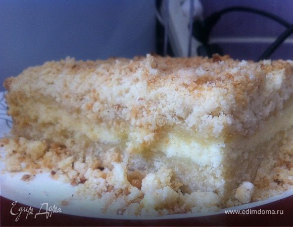 Песочный пирог  с творогом