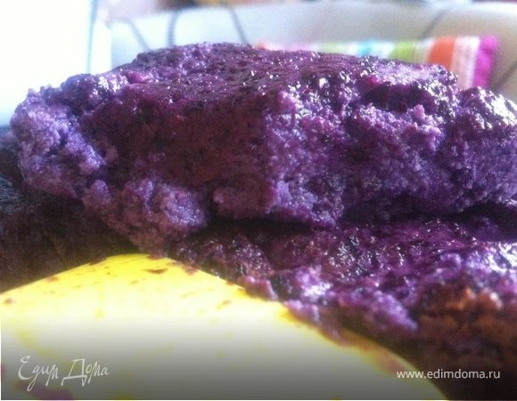 Творожная запеканка с черникой Творожная запеканка с черникой