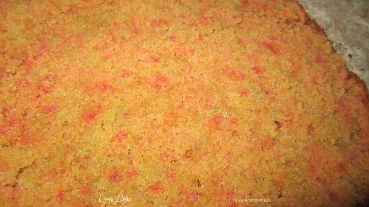 Бисквит "Розовый мрамор".