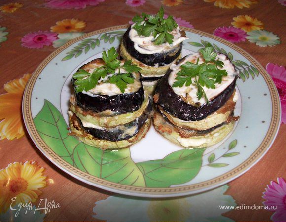 Баклажано - кабачковые горки в кляре Баклажано - кабачковые горки в кляре