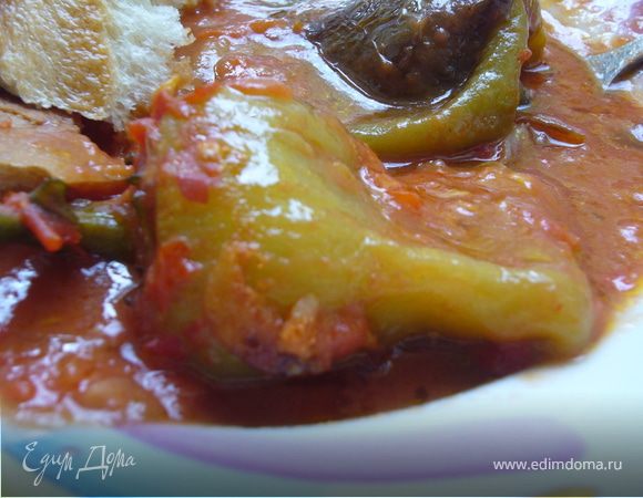 Перец в горячих томатах Перец в горячих томатах