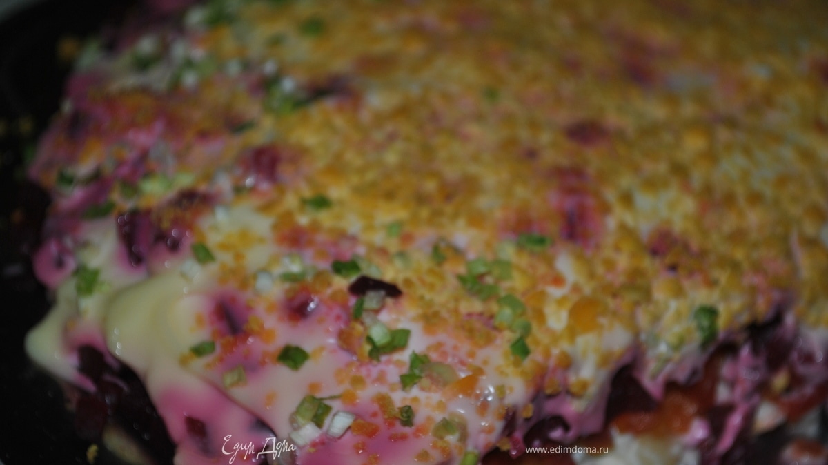 Селедка под шубой с яйцом