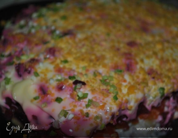 Селедка под шубой с яйцом