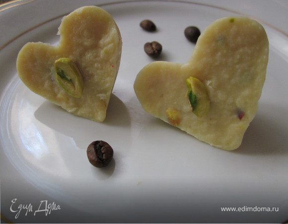 Сердечки из белого шоколада Сердечки из белого шоколада