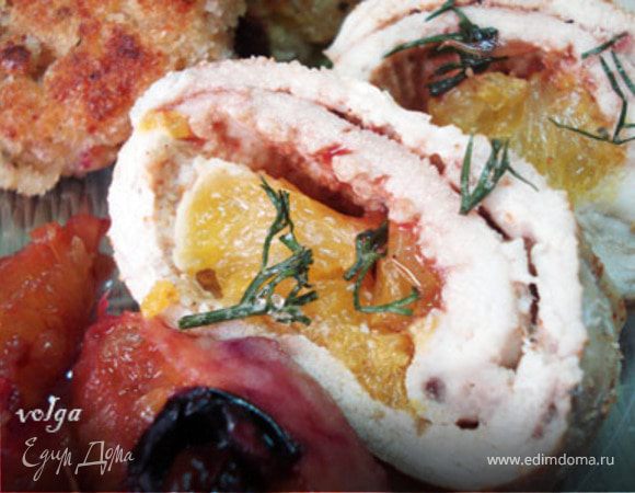 Куриные рулетики с апельсинами Куриные рулетики с апельсинами