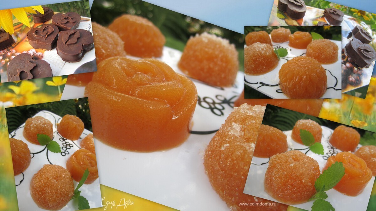 Персиковый мармелад и шоколадно-мармеладные конфеты (на агар-агаре)