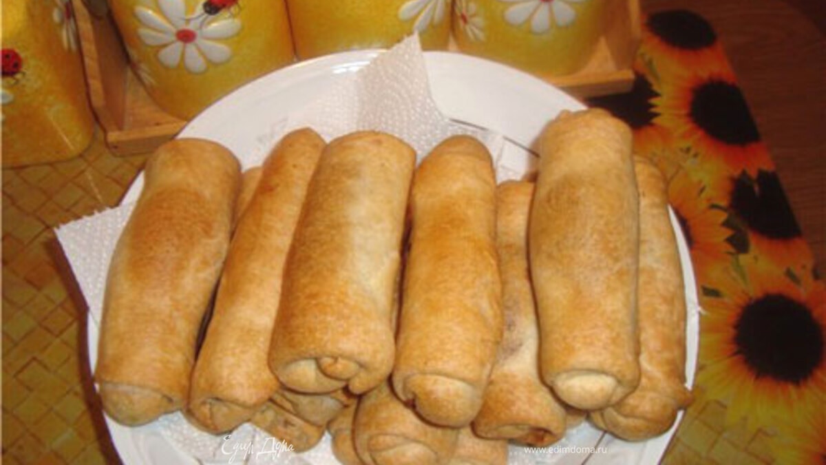 Постные рулетики с картофелем и грибами