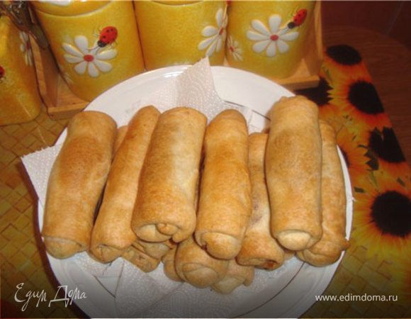 Постные рулетики с картофелем и грибами