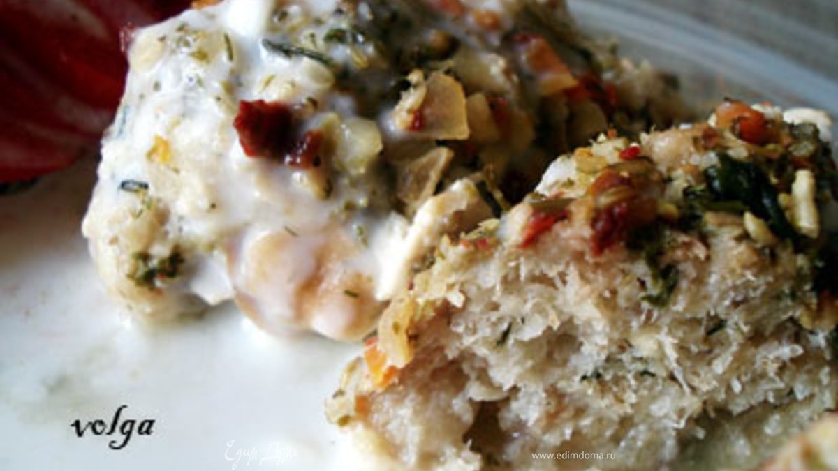 Рыбные крокеты в овощной панировке.