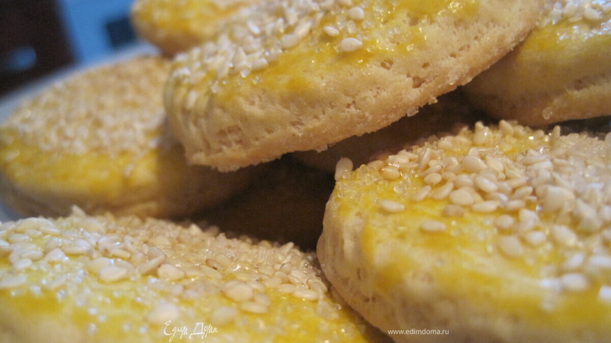 Песочное печенье с кунжутом