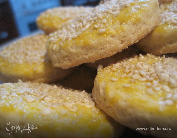 Песочное печенье с кунжутом