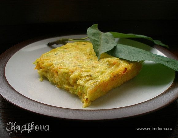 Кабачково-морковная запеканка с пармезаном Кабачково-морковная запеканка с пармезаном