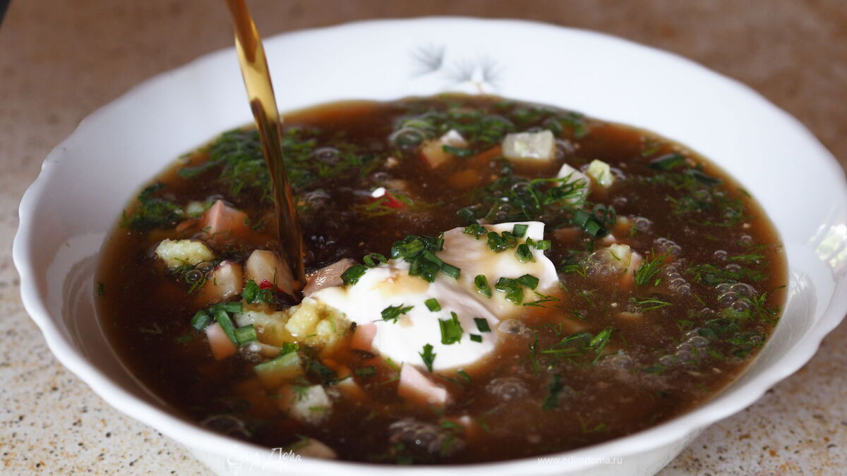 Рецепт окрошки с хреном