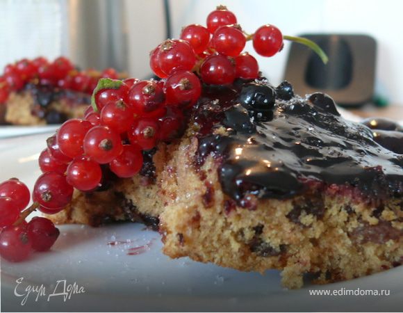 Черно-смородиновая коврижка под шоколадом Черно-смородиновая коврижка под шоколадом