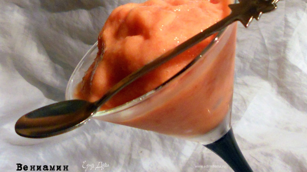 Персиковое сорбе с медом