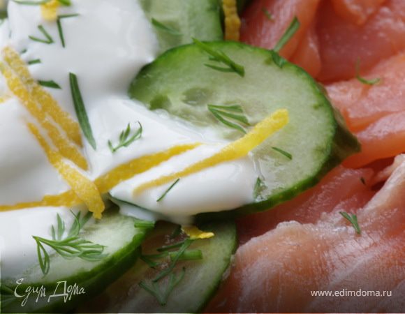 Салат из семги с огурцами Салат из семги с огурцами