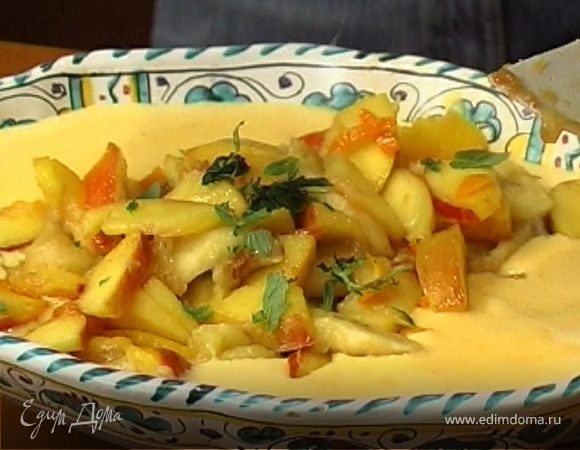 Фрукты в ванильном креме 