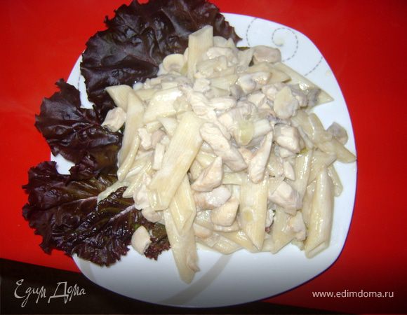 Перышки с курицей и грибами Перышки с курицей и грибами