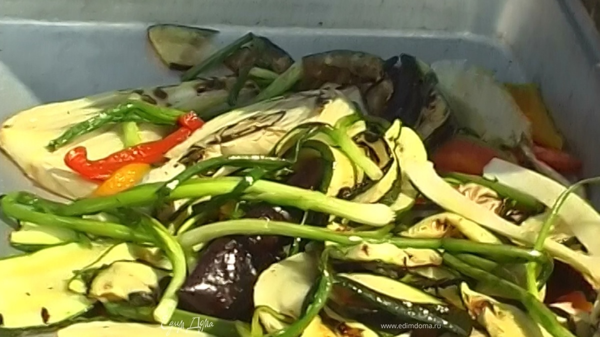 Овощи, обжаренные на гриле