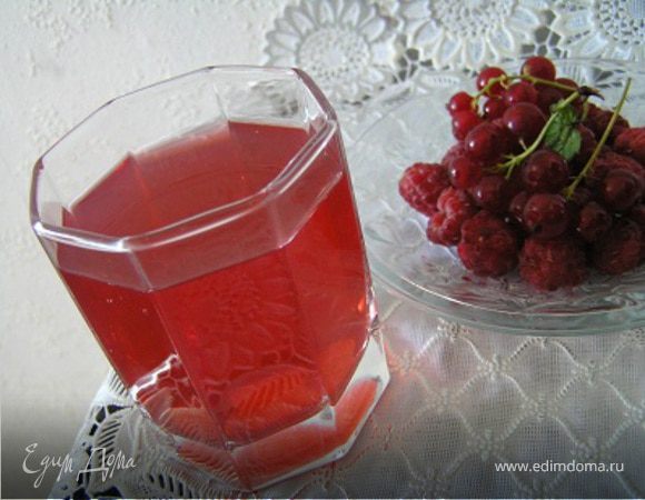 Малиновый компот с красной смородиной и мятой Малиновый компот с красной смородиной и мятой