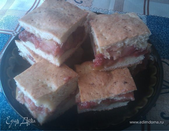 Творожный пирог с карамелизованными фруктами. Творожный пирог с карамелизованными фруктами.