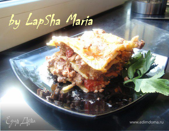 Лазанья с лисичками и сельдереем