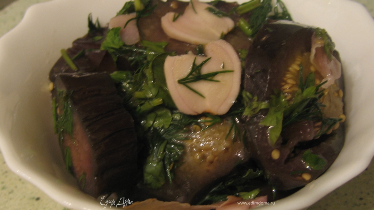 Баклажаны с хреном и имбирем