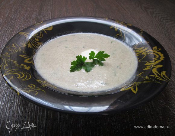Суп-пюре с цукини и грибами